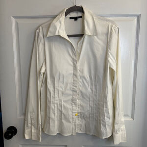 Women's Lafayette 148 Blouse, Size M, White